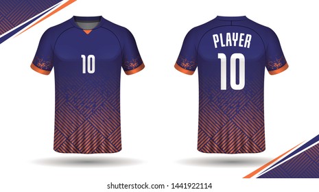 Football Shirt Template Back Front Stock Vector (Royalty Free ...