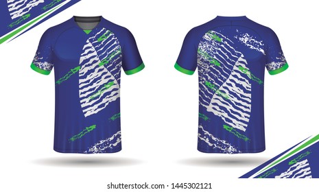 Football shirt template back and front