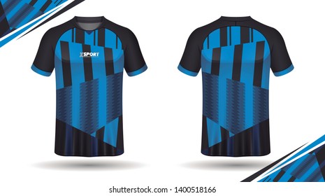 Football shirt template front and back