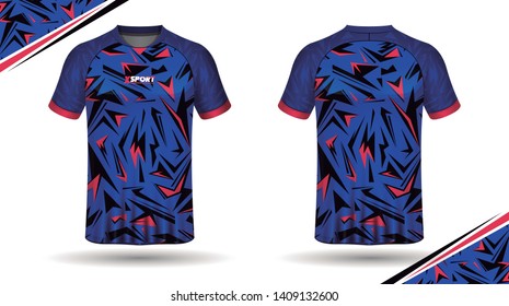 Football shirt template front and back