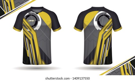 Football shirt template front and back