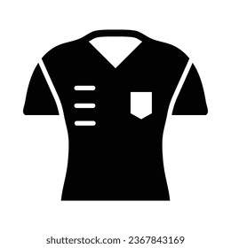 Football Shirt Vector Glyph Icon For Personal And Commercial Use.
