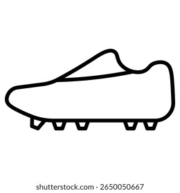 futebol sapato ícone plana delinear arte logotipo