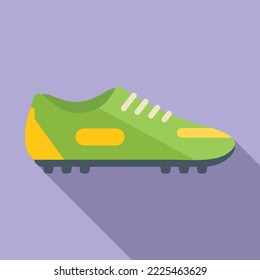 Football shoe icon flat vector. Sport pair. Running spikes