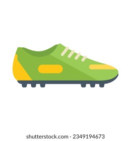 Football shoe icon flat vector. Sport pair. Running spikes isolated