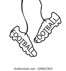 football shoes icon black on white