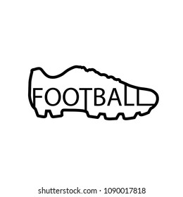 football shoes icon black on white