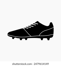 Football Shoes Icon isoliert auf weiß. Fußballschuhe Symbol isoliert.