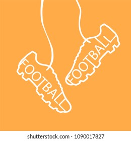 football shoes icon on orange background