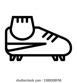 football shoes icon outline vector design