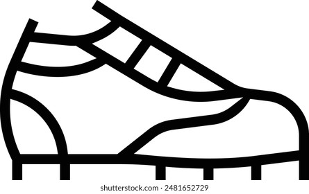 football shoes icon. Thin linear style design isolated on white background