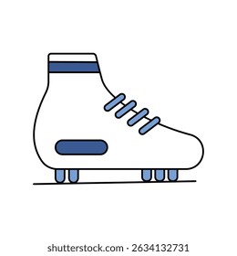 football shoes icon with white background vector stock illustration