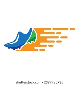 Football shoes logo images illustration design