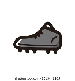 Football shoes outline icon for graphic design, apps and websites