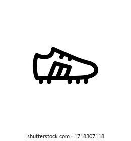 Football Shoes Outline Icon Logo Vector Illustration
