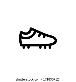 Football Shoes Outline Icon Logo Vector Illustration
