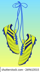 football shoes, soccer boots, vector