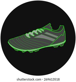 football shoes, soccer boots, vector