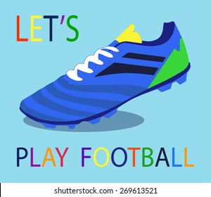 football shoes, soccer boots, vector