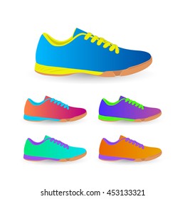 football shoes, soccer boots, vector