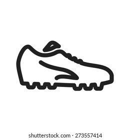 Football, shoes, soccer, player, foot wear icon vector image. Can also be used for sports, fitness, recreation. Suitable for web apps, mobile apps and print media.