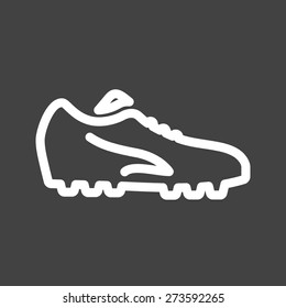 Football, shoes, soccer, player, foot wear icon vector image. Can also be used for sports, fitness, recreation. Suitable for web apps, mobile apps and print media.