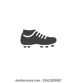 Football shoes vector icon. filled flat sign for mobile concept and web design. Soccer Cleats glyph icon. Symbol, logo illustration. Vector graphics