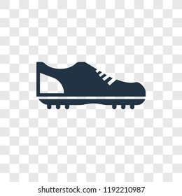 Football shoes vector icon isolated on transparent background, Football shoes transparency logo concept