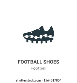 Football shoes vector icon on white background. Flat vector football shoes icon symbol sign from modern football collection for mobile concept and web apps design.