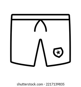 Football shorts icon. shorts sign for mobile concept and web design. vector illustration