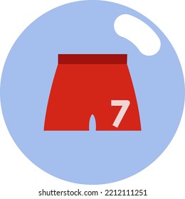 Football shorts, illustration, vector on white background.
