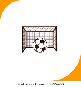 Football sign. Brown icon on white background