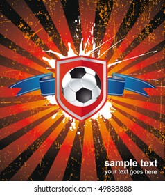 football sign - soccer ball on the shield