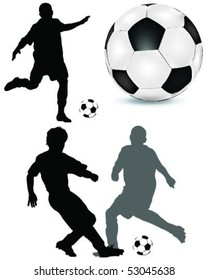 football silhouette 5-vector