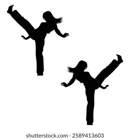 Football Silhouette, capoeira training illustration, Volleyball Player icon Silhouette, Player Silhouette illustration