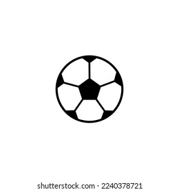 Football silhouette on white background, vector illustration in flat design.