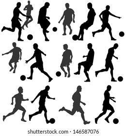 football silhouette vector