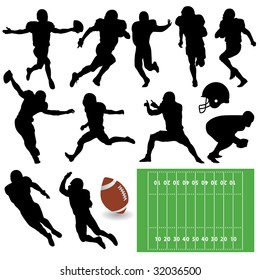 football silhouettes