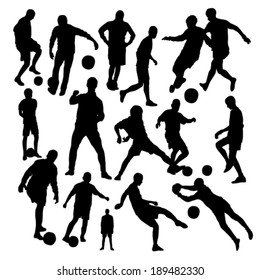 Football Silhouettes Set