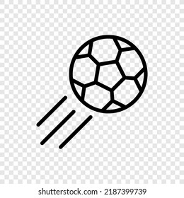 Football simple icon vector. Flat design. Transparent grid.ai