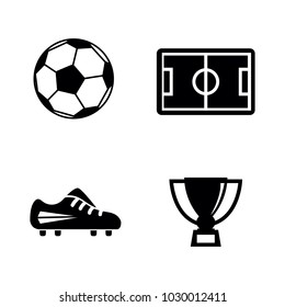 Football. Simple Related Vector Icons Set for Video, Mobile Apps, Web Sites, Print Projects and Your Design. Black Flat Illustration on White Background.