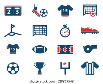 Football simply vector icon set