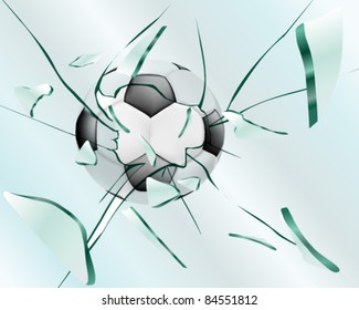 Football smashes glass