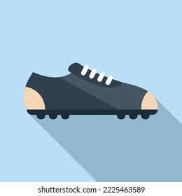 Football sneaker icon flat vector. Sport shoe. Pair sole