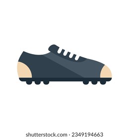 Football sneaker icon flat vector. Sport shoe. Pair sole isolated