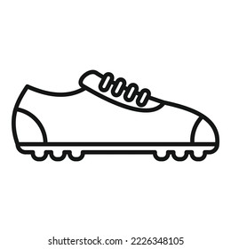 Football sneaker icon outline vector. Sport shoe. Pair sole