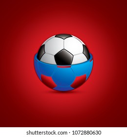 Football, soccer 2018 world championship cup background, vector illustration