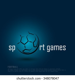 Football Soccer Aqua Black Freehand Sketch Graphic Design Vector Illustration EPS10
