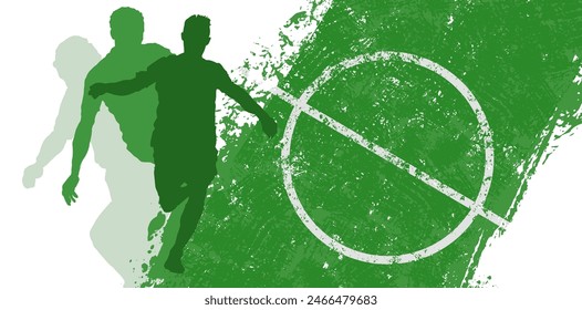 Fußball, Fußballhintergrund, Banner - Vektorillustration mit leerem Platz