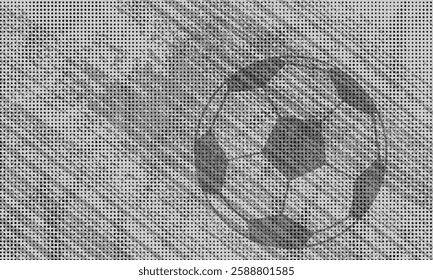 Football or soccer background with big ball in gray colors. eps 10